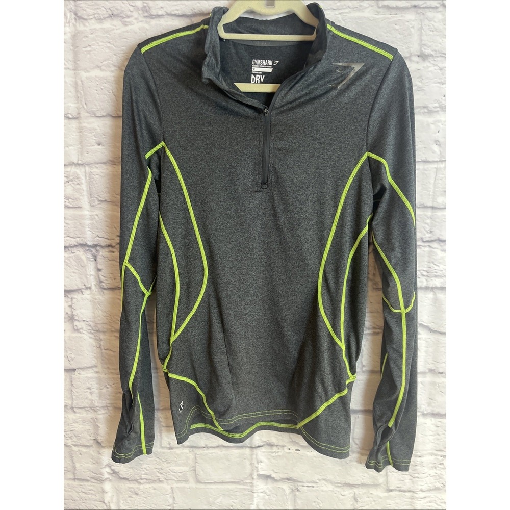 Gymshark Women's 1/4 Zip Athleisure Sporty Pullover With Neon Contrast Stitch - Picture 5 of 13